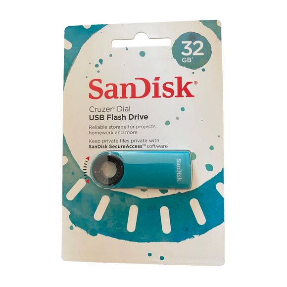 NWT SanDisk Cruzer Dial USB 2.0 Flash Drive, 32GB - Picture 3 of 4